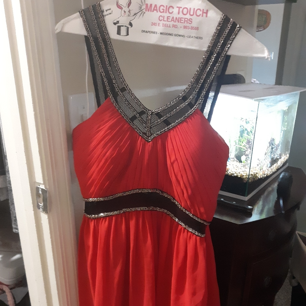 Short coral dress